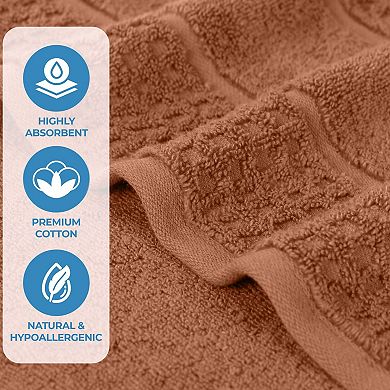 SUPERIOR 8-pc. Zero Twist Cotton Waffle Honeycomb Plush Towel Set