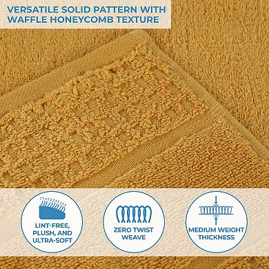SUPERIOR 3-pc. Zero Twist Cotton Waffle Honeycomb Plush Bath Towel Set