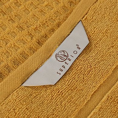 SUPERIOR 2-pc. Zero Twist Cotton Waffle Honeycomb Plush Bath Sheet Set