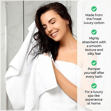 SUPERIOR 12-pc. Niles Egyptian Giza Cotton Dobby Ultra-Plush Towel Set