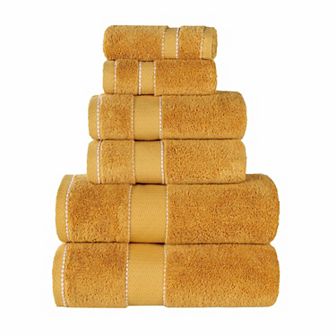 SUPERIOR 6 pc Niles Egyptian Giza Cotton Ultra-Plush Absorbent Towel Set