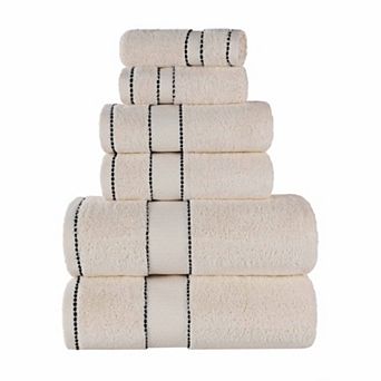 SUPERIOR 6 pc Niles Egyptian Giza Cotton Ultra-Plush Absorbent Towel Set