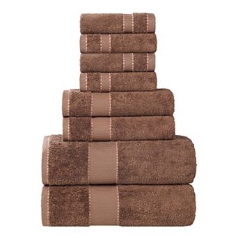SUPERIOR 8 pc Niles Egyptian Giza Cotton Ultra-Plush Absorbent Towel Set
