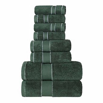 SUPERIOR 8 pc Niles Egyptian Giza Cotton Ultra-Plush Absorbent Towel Set