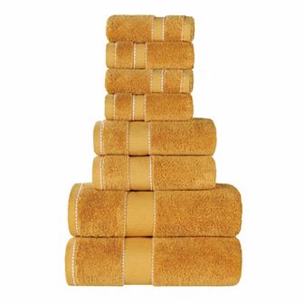 SUPERIOR 8 pc Niles Egyptian Giza Cotton Ultra-Plush Absorbent Towel Set