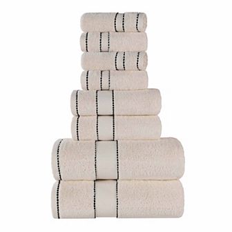 SUPERIOR 8 pc Niles Egyptian Giza Cotton Ultra-Plush Absorbent Towel Set