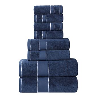 SUPERIOR 8 pc Niles Egyptian Giza Cotton Ultra-Plush Absorbent Towel Set