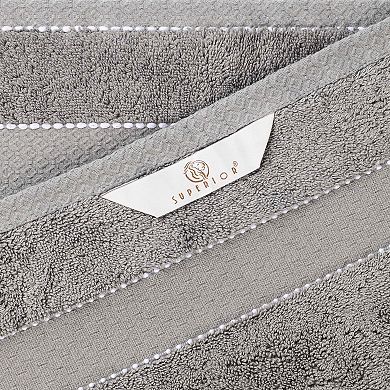 SUPERIOR 2-PC Niles Egypt Produced Giza Cotton Blend Heavyweight Bath Towels Set