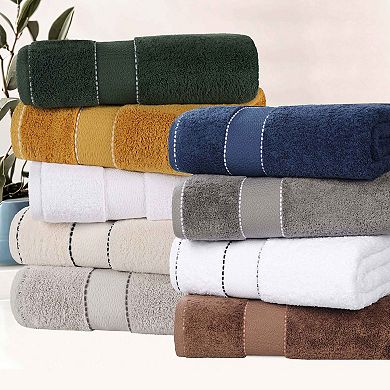 SUPERIOR 2-PC Niles Egypt Produced Giza Cotton Blend Heavyweight Bath Towels Set