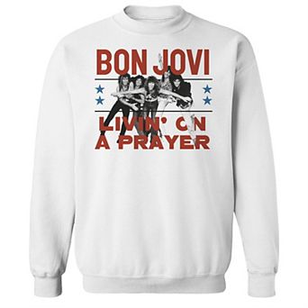 Men's Bon Jovi Livin On A Prayer Graphic Crew Sweatshirt