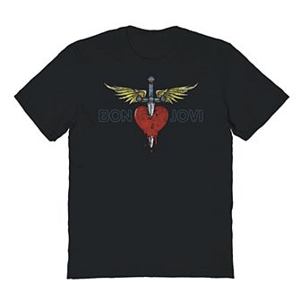 Men's Bon Jovi H&D Distressed Graphic Tee