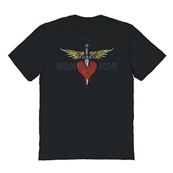 Men's Bon Jovi H&D Distressed Graphic Tee