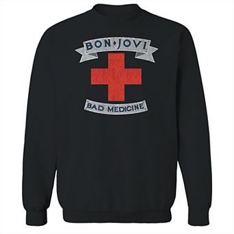 Men's Bon Jovi Bad Medicine Graphic Crew Sweatshirt