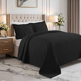 SUPERIOR Cascade Wave All-Season Matelassé Bedspread & Sham Set