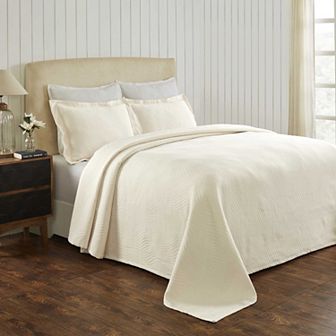 SUPERIOR Cascade Wave All-Season Matelassé Bedspread & Sham Set