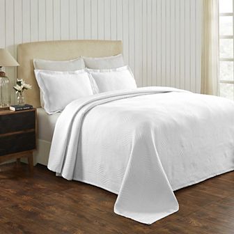 SUPERIOR Cascade Wave All-Season Matelassé Bedspread & Sham Set