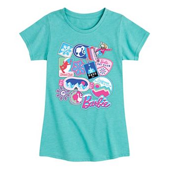 Girls 7-16 Barbie® Ski Sticker Collage Tee