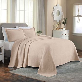 SUPERIOR Celtic Circle Textured Jacquard Matelassé Bedspread & Sham Set