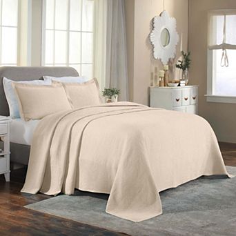 SUPERIOR Celtic Circle Textured Jacquard Matelassé Bedspread & Sham Set