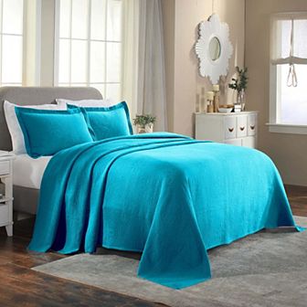 SUPERIOR Celtic Circle Textured Jacquard Matelassé Bedspread & Sham Set