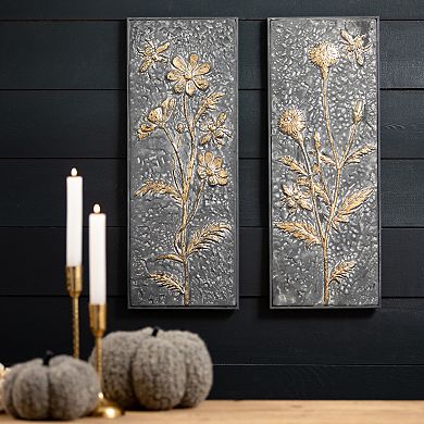 Haven Living 3-Piece Brushed Gold Mod Taper Candle Holder Set