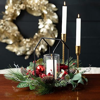 Haven Living 3-Piece Brushed Gold Mod Taper Candle Holder Set