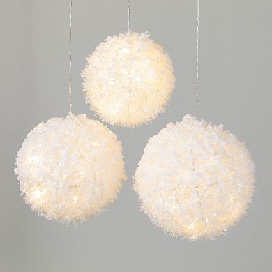 Haven Living 3-Piece LED Hanging Snowballs Set