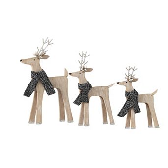Haven Living 3 pc Multicolored Deer Set