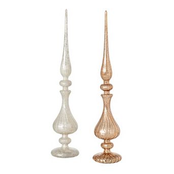 Haven Living 2 pc 20 in Gold Finial Table Decor Set