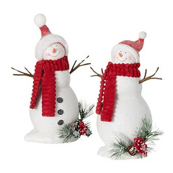 Haven Living 2 pc Happy Snowman Holiday Figure Set