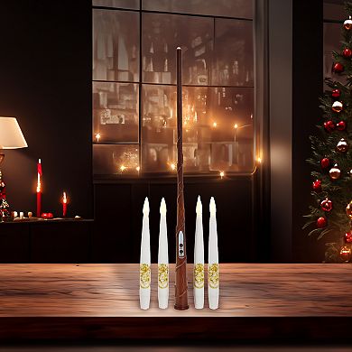Kurt Adler Harry Potter Battery Operated 10 Floating Candles With Wand Remote Light Set
