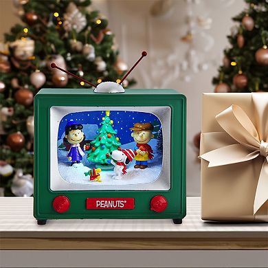 Kurt Adler 6-in. Battery Operated Peanuts Outdoor Scene Musical TV Table Piece