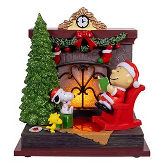 Kurt Adler 6 in Peanuts Battery-Operated Musical Fireplace Table Piece