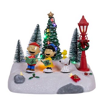 Kurt Adler 6 in Peanuts Battery-Operated Lighted Musical Carolers Table Piece