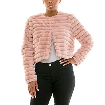 Women's Nina Leonard Long Sleeve Faux Fur Bolero