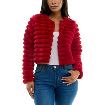 Women's Nina Leonard Long Sleeve Faux Fur Bolero