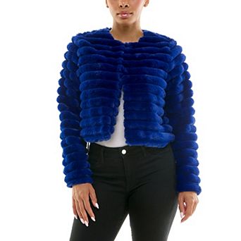 Women's Nina Leonard Long Sleeve Faux Fur Bolero