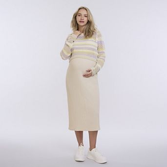 Maternity Motherhood® Textured Midi Sweater Dress