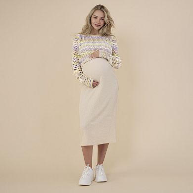 Maternity Motherhood® Textured Midi Sweater Dress