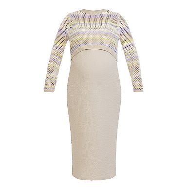 Maternity Motherhood® Textured Midi Sweater Dress