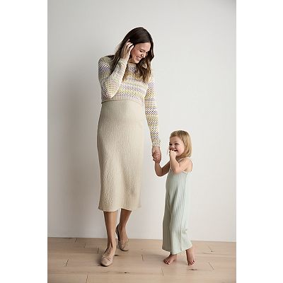 knee length dresses for ladies Z Supply Women's Jasper Midi Sweater Dress, Size XS, Grey main image 1