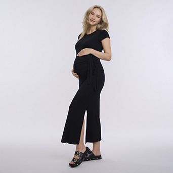 Maternity Motherhood Tie Detail Midi Dress