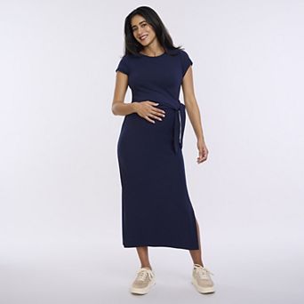 Maternity Motherhood Tie Detail Midi Dress