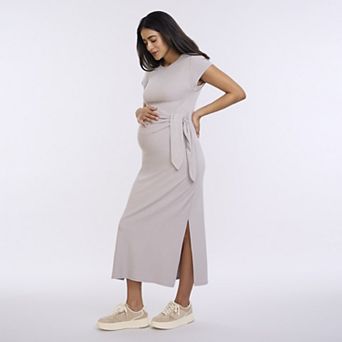 Maternity Motherhood Tie Detail Midi Dress