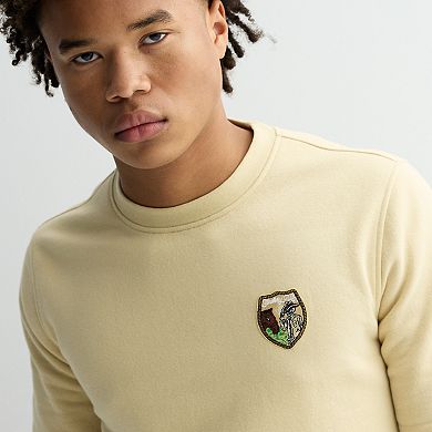 Men's Retrofit Cowboy Patch Fleece Crewneck Sweatshirt