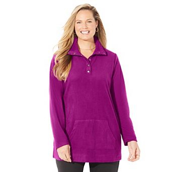 Catherines Plus Size Brushed Rib Cozy Top