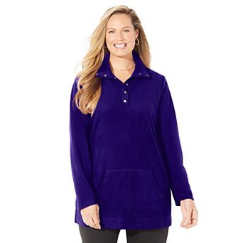 Catherines Women's Plus Size Brushed Rib Cozy Top
