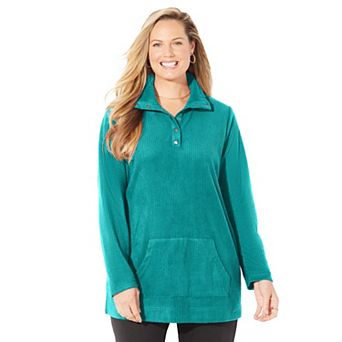 Catherines Plus Size Brushed Rib Cozy Top