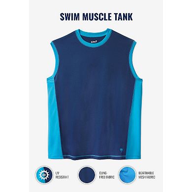 KingSize Men's Big & Tall Cling-Free Swim Muscle Tank