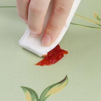 Rectangle Vinyl Tablecloth Wrinkle-resistant Table Cover For Kitchen Or Dining 55"x79"